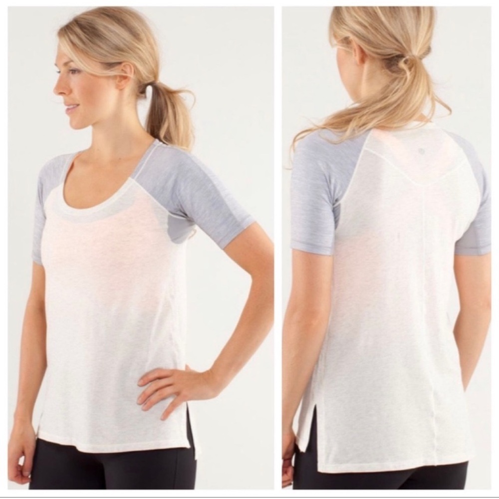 Lululemon Cycling Spincity Tee Shirt Cream FH.